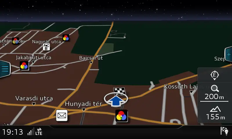 Audi MIB2 navigáció éjszakai módban